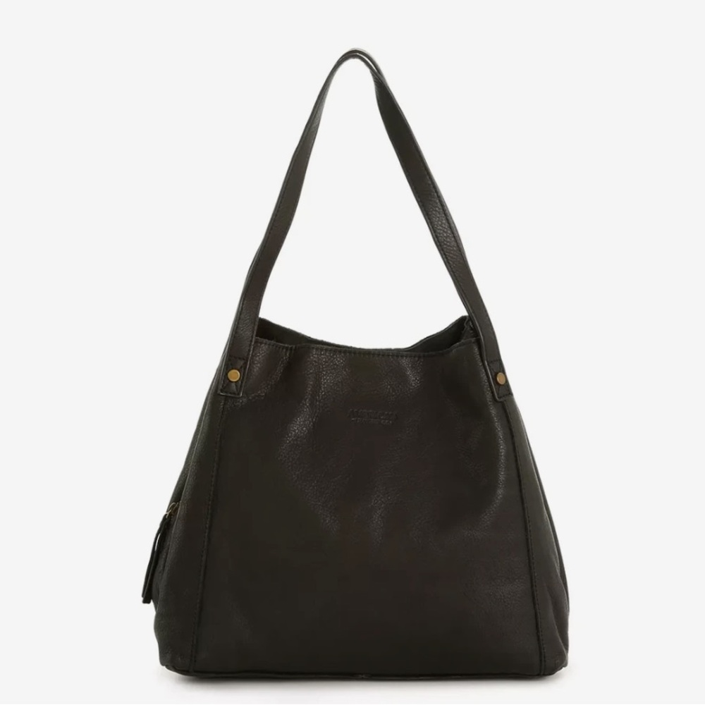 American Leather Black Leather Tote Bag, NEW!